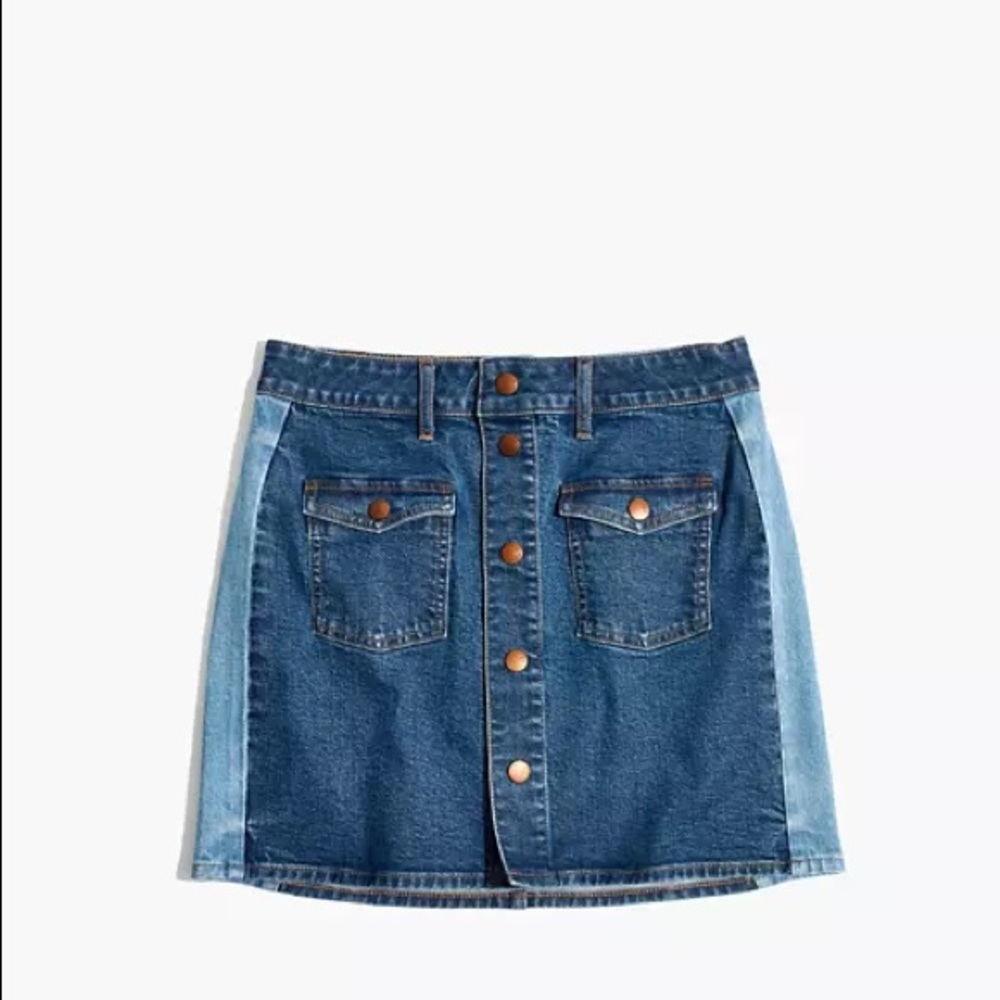 Madewell Beverly Snap Denim Mini Skirt